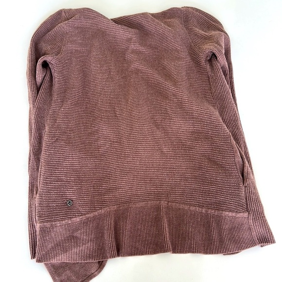 Lululemon Sundown Sweater Cozy Warm Wrap with Hood Pink color size Small 4 - Picture 11 of 11